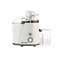 Image of Black and Decker Juice Extractor 400w with Wide Chute, 2 Speed, 1.3L Pulp Container,White